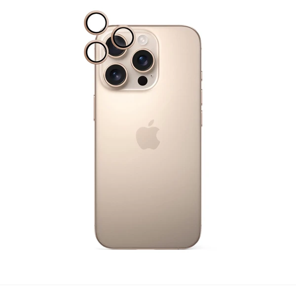 iWant ochrana šošoviek na kameru Apple iPhone 16 Pro/16 Pro Max púštny titán - Ochranné fólie a sklo - Obrázok U9C9000K01