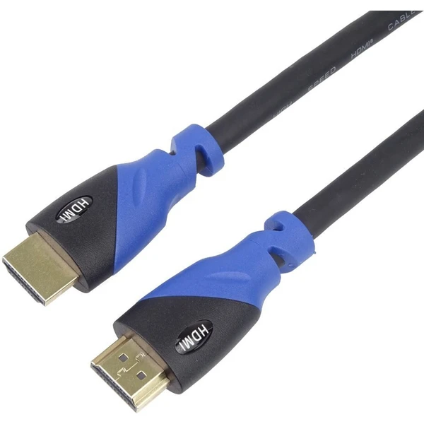 PremiumCord HDMI 2.0b/HDMI 2.0b kábel s ethernetom 4K 2m čierno-modrý - Káble a redukcie - Hlavný obrázok