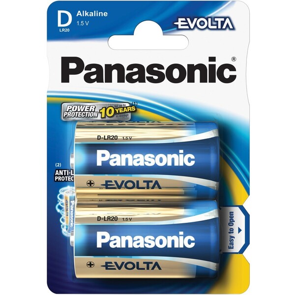 Panasonic EVOLTA Platinum D alkalická batéria (2ks)