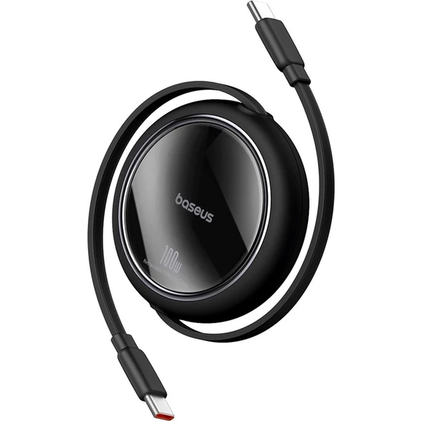 Dátový kábel Baseus Free2Draw mini USB-C/USB-C 1m 100W čierny - Káble - Obrázok UAGE000L01