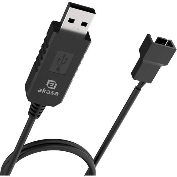 Akasa 5V to 12V DC Step-Up Voltage Converter Cable pre USB na 3-Pin & 4-Pin PC Fan - Káble a redukcie - Hlavný obrázok
