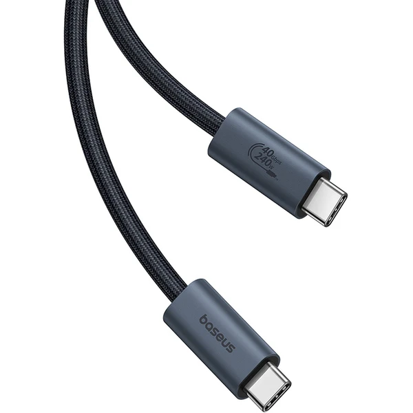 Dátový kábel Baseus Flash USB-C/USB-C 1m 240W čierny - Káble - Obrázok UCGE000L01