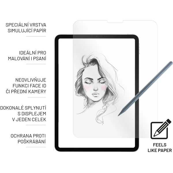 FIXED PaperGlass sklo na písanie a kreslenie pre iPad Pro 11" (2018/2020/2021/2022) - Ochranné fólie a sklo - Obrázok UCK0G00101