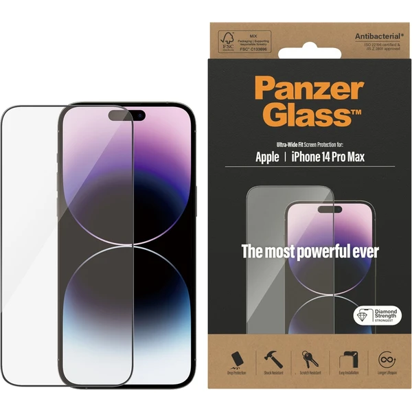 PanzerGlass™ Ultra-Wide Fit sklo iPhone 14 Pro Max - Ochranné fólie a sklo - Obrázok UCKG100501