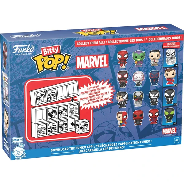Funko Bitty POP! Marvel: Spider-Man - Parker Split 4 pack (Šanca na chase) - Funko POP! - Obrázok UCMG000K01