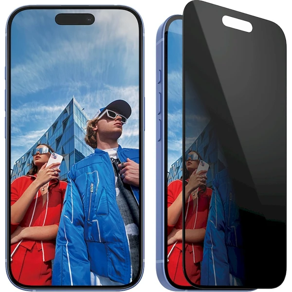 PanzerGlass® Privacy Apple iPhone 16/15 s inštalačným rámčekom - Ochranné fólie a sklo - Hlavný obrázok