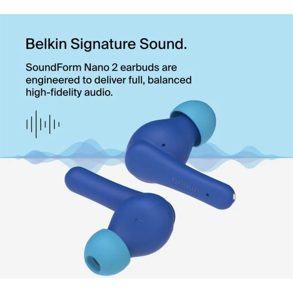 Belkin SOUNDFORM™ Nano 2 detské bezdrôtové slúchadlá modrá - Slúchadlá - Obrázok UECF000O01