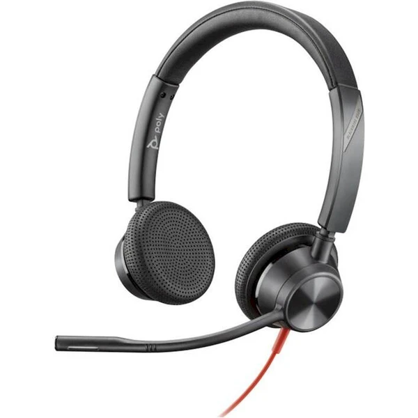 Poly Blackwire 3325 Stereo Microsoft Teams Certified USB-C Headset +3.5mm Plug + USB-C/A Adapter - Slúchadlá - Hlavný obrázok