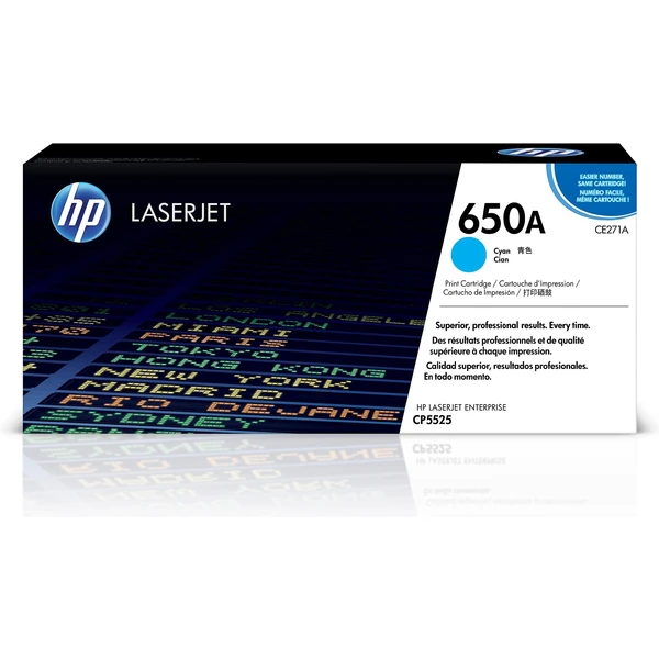 HP CE271A č. 650A Azúrová originálna - Tonery - Hlavný obrázok