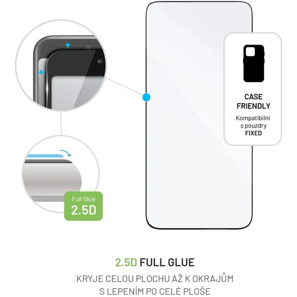 FIXED 2,5D Full-Cover tvrdené sklo Samsung Galaxy S24/S25 čierne - Ochranné fólie a sklo - Obrázok UF71000K01
