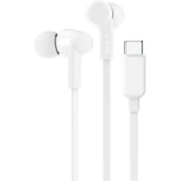 Belkin SOUNDFORM™ USB-C slúchadlá s nastaviteľným obmedzovačom hlasitosti biela - Slúchadlá