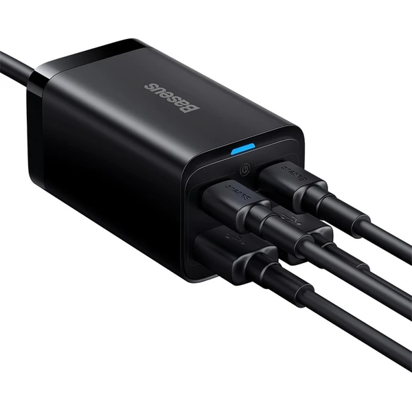 Rýchlonabíjačka do siete Baseus GaN3 Pro, 2x USB-C, 2x USB 65W čierna - Nabíjačky - Obrázok UFGE000L01