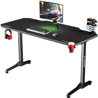 ULTRADESK Herný stôl FRAG - BLACK, 140x66 cm, 76 cm, s XXL podložkou pod myš, s ultradosk BEAM, drži - Stoly