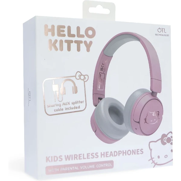 OTL bezdrôtové slúchadlá detské s motívom Hello Kitty ružová/biela - Slúchadlá - Obrázok UFTM100501