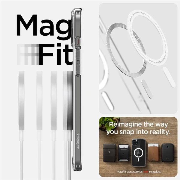 Spigen Ultra Hybrid MagFit kryt iPhone 15 biely - Puzdra - Obrázok UGS8000601