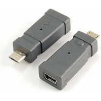 PremiumCord Mini USB-B/MicroUSB-B redukcia čierna - Káble a redukcie