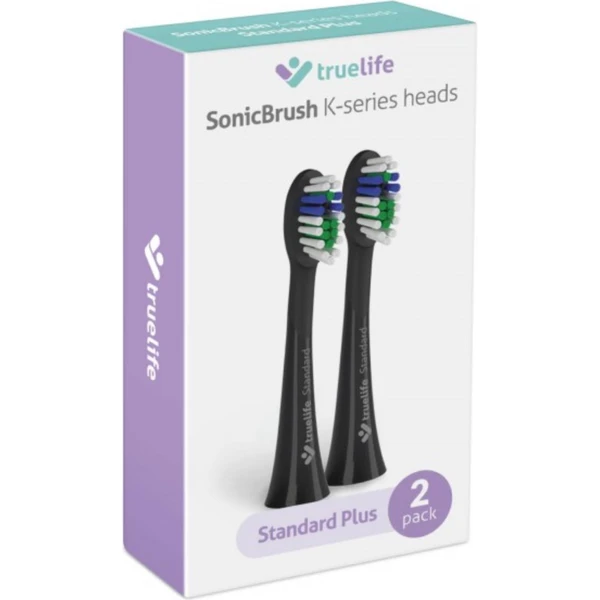 TrueLife SonicBrush K-série heads Standard Plus black 2 pack - Náhradné hlavice - Obrázok UHVH100501