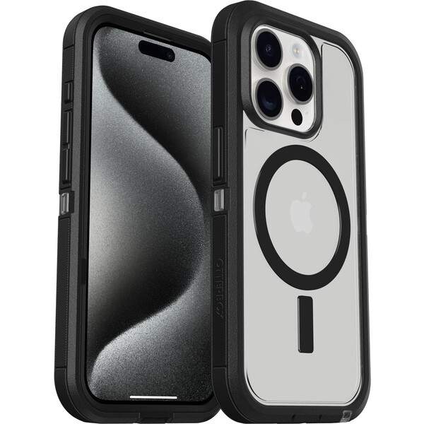 OtterBox Defender XT Clear puzdro pre Apple iPhone 15 Pre Dark Side číre/čierne