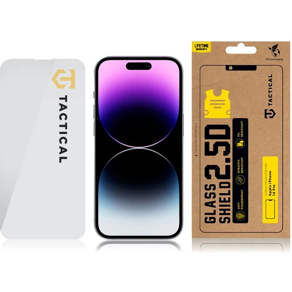 Tactical Glass Shield 2.5D sklo pre Apple iPhone 14 Pro číre - Ochranné fólie a sklo - Obrázok UIV5700301