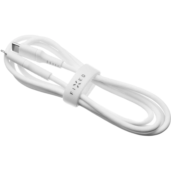 FIXED Liquid silikónový napájací kábel USB-C/Lightning 60W 2m biely - Káble a redukcie - Obrázok UJS1000601
