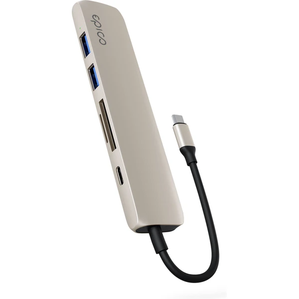 iWant by Epico 6v1 hliníkový hub 8K s USB-C hviezdne biele - USB huby - Hlavný obrázok