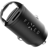 FIXED Mini autonabíjačka s USB-C/USB-A, PD a QC 3.0, 30W, čierna - Nabíjačky