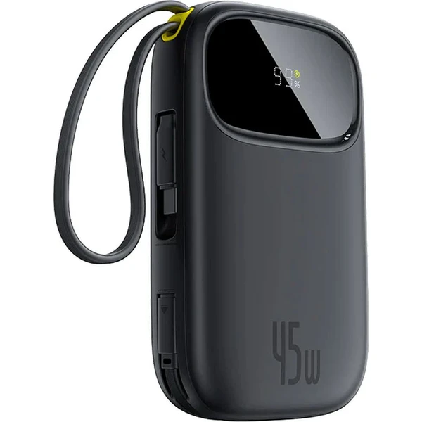 Baseus EnerFill FC31 Qpow 3 20000mAh powerbanka, 45W, s káblom USB-C a Lightning čierna - Powerbanky - Obrázok UMBQ000K01