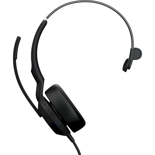 Jabra Evolve2 50 USB-C/A UC Mono slúchadlá čierna