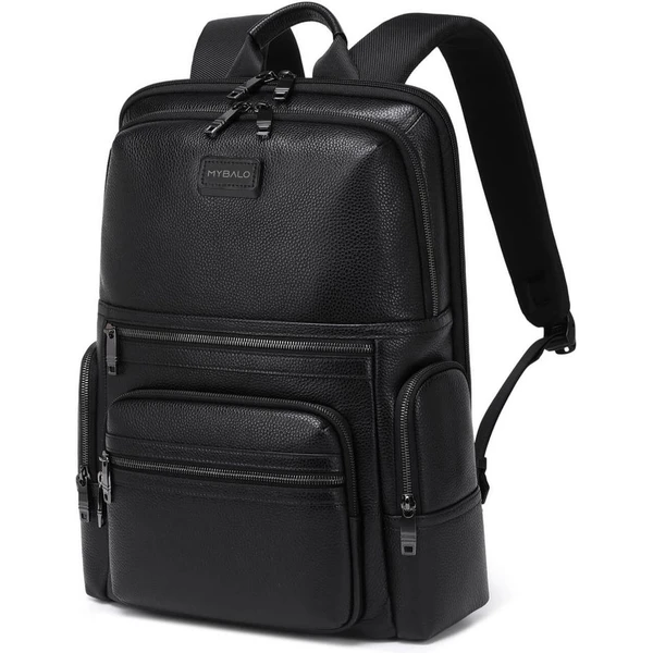 MyBalo Matterhorn kožený business batoh na notebook čierny - Batohy - Obrázok UO7E000K01