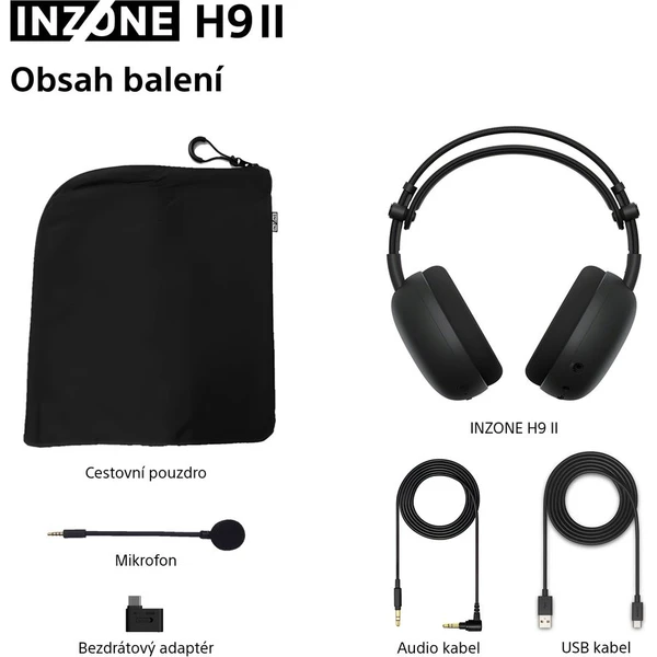 Sony INZONE H9 II herné bezdrôtové slúchadlá čierna - Slúchadlá - Obrázok UOBH000K01
