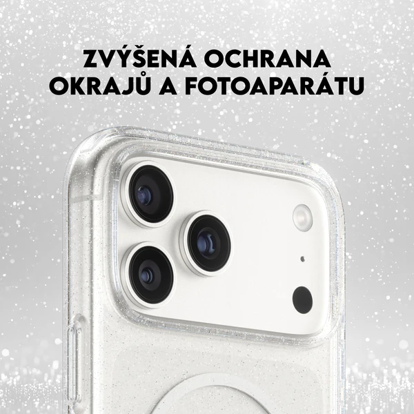 PanzerGlass® CARE Star Lit kryt s MagSafe Apple iPhone 17 Pro Max trblietavý/biely - Puzdra - Obrázok UPDH000K01