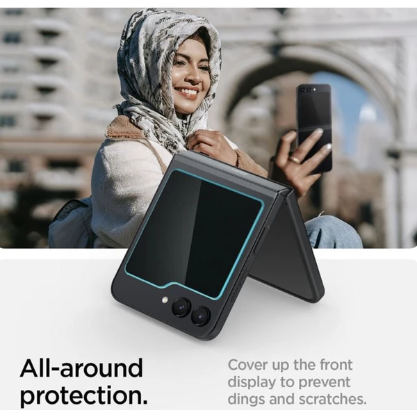 Spigen Glass tR EZ Fit Cover 2 Pack tvrdené sklo Samsung Galaxy Z Flip5 - Ochranné fólie a sklo - Obrázok UPJ6G00101