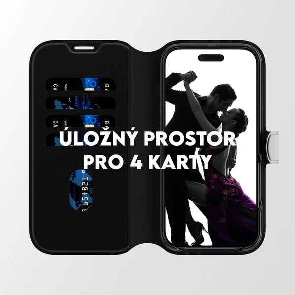 PanzerGlass® CARE Tango 2v1 Wallet púzdro s MagSafe Apple iPhone Air čierne - Puzdra - Obrázok UQDH000K01