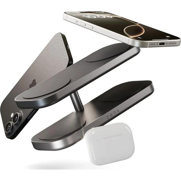 E-shop ZENS Quattro Charger Pro 4 MagSafe/Qi2 nabíjacia stanica (4x 15W) čierna