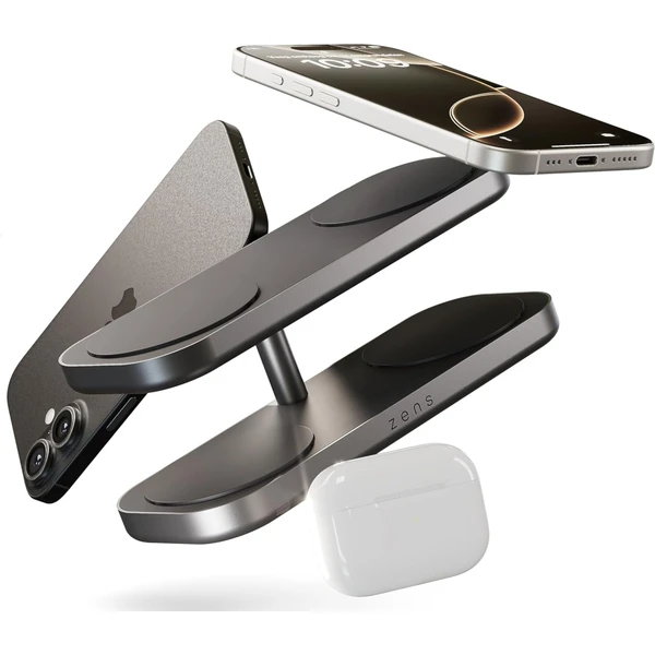 ZENS Quattro Charger Pro 4 MagSafe/Qi2 nabíjacia stanica (4x 15W) čierna - Nabíjačky - Obrázok URAL000K01