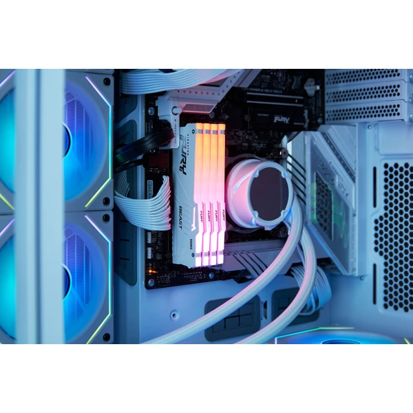 Kingston FURY Beast White RGB DDR5 64GB 5600MT/s CL40 DIMM (2x32GB) XMP - Operačné pamäte - Obrázok URWN100501