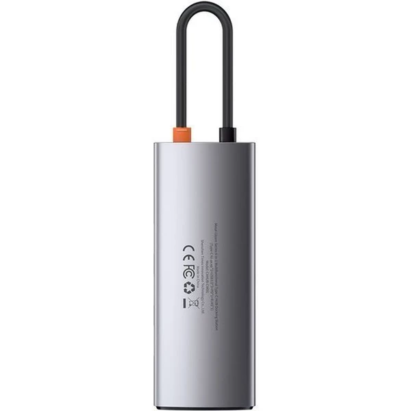 BASEUS HUB Metal Gleam Series 6-in-1 Multifunctional Type C Docking Station CAHUB-CV0G Gray - USB huby - Obrázok US51000701