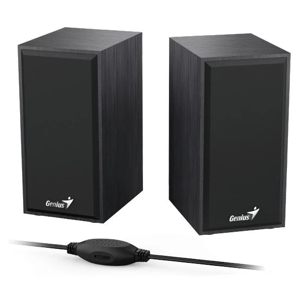 Genius SP-HF180 drevené reproduktory 2.0 čierne - Reproduktory - Obrázok UTMK300401