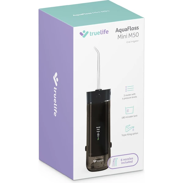TrueLife AquaFloss Mini M50 ústna sprcha čierna - Ústne sprchy - Obrázok UTUL000K01
