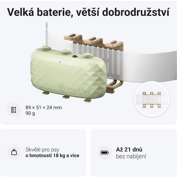 Tractive GPS DOG XL tracker polohy a aktivity pre psov zelený - GPS Moduly  - Obrázok UTX2000701