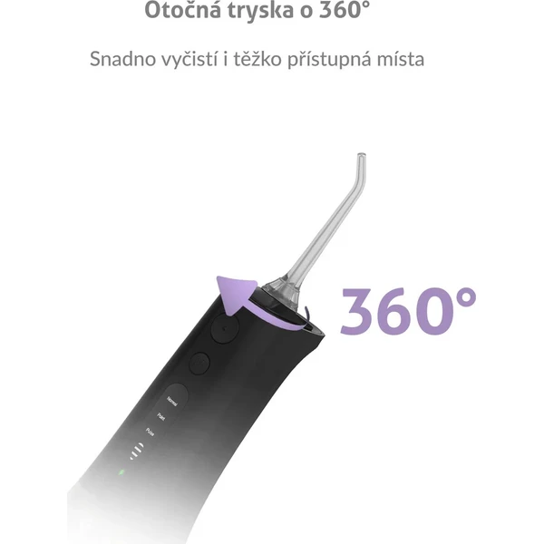 TrueLife AquaFloss Compact L100 ústna sprcha čierna - Ústne sprchy - Obrázok UUUL000K01
