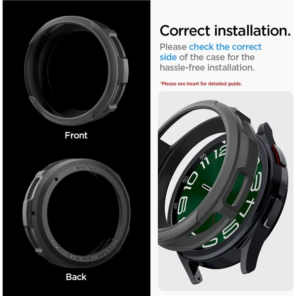 Spigen Liquid Air púzdro Samsung Galaxy Watch6 Classic 43mm matne čierne - Puzdra - Obrázok UUV3000N01