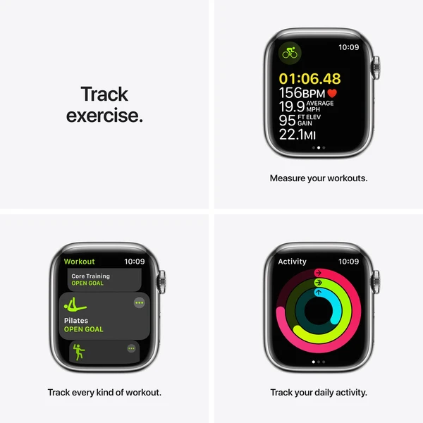 Apple Watch Series 7 Cellular 41mm oceľ (Ďalšia) - Inteligentné hodinky - Obrázok UUZZ000501