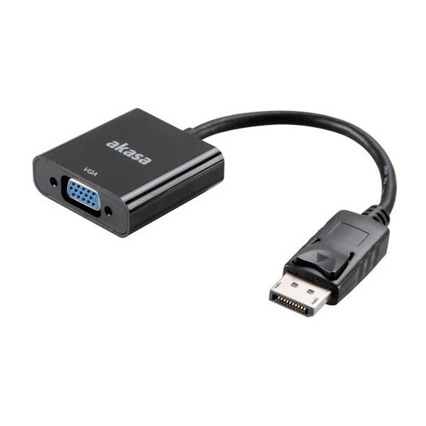 Akasa redukcia DisplayPort/VGA 0,2 m čierna - Káble a redukcie - Hlavný obrázok