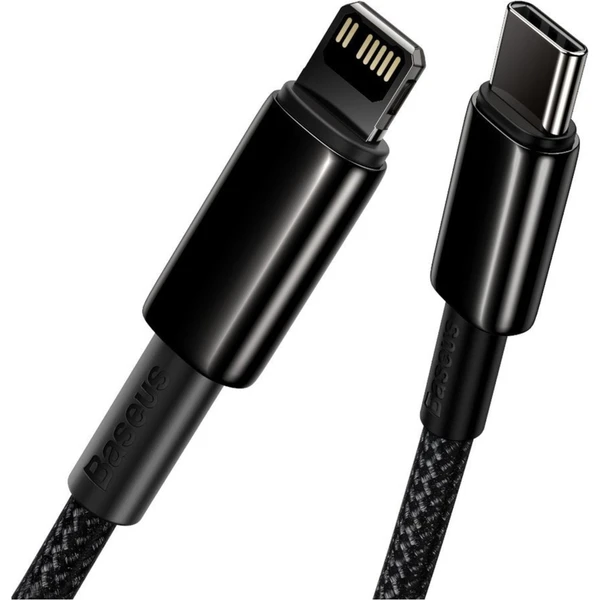 Baseus Tungsten Gold USB-C/Lightning napájací kábel 20W 2m čierny - Káble a redukcie - Obrázok UVKGF00101