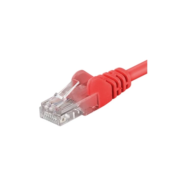 PremiumCord RJ45/RJ45 Cat5e UTP patch kábel 10m červený - Káble a redukcie - Hlavný obrázok