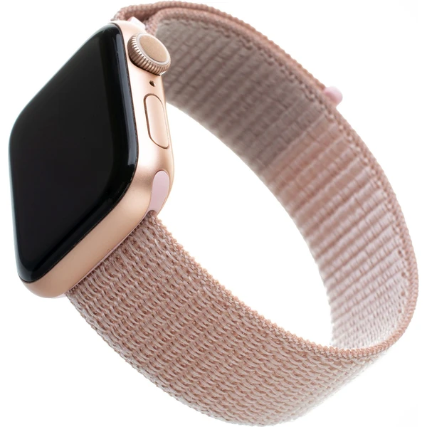 FIXED Nylon Strap nylonový opasok pre Apple Watch 38/40/41mm ružovo zlatý - Remienky - Hlavný obrázok
