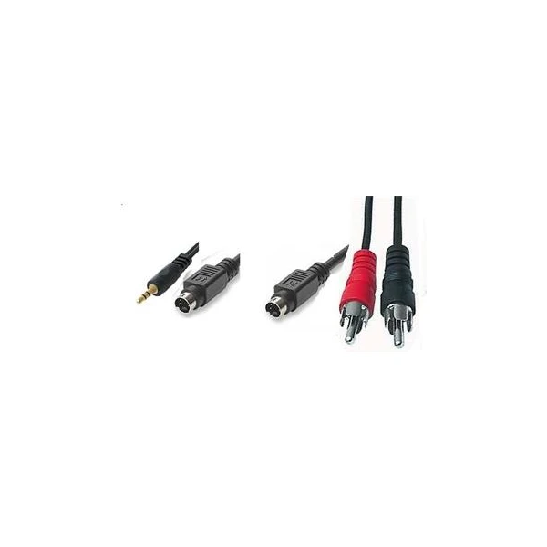 PremiumCord S-Video + 3,5mm/S-Video + 2xCinch kábel 5m čierny - Káble a redukcie - Hlavný obrázok