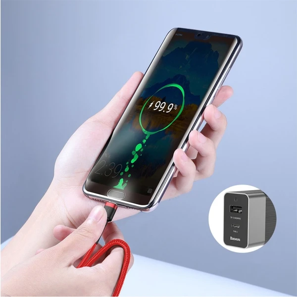 Baseus Cafule USB-C/USB-C napájací kábel 60W 1m červený/čierny - Káble a redukcie - Obrázok UY95300401