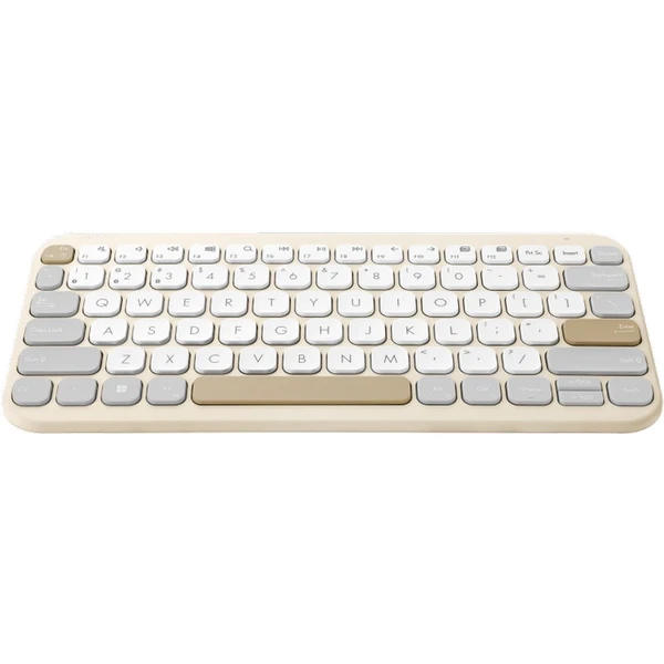ASUS Marshmallow Keyboard KW100 bezdrôtová klávesnica (CZ/SK) béžová - Klávesnice - Obrázok UYDI000K01